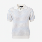 Patterned short-sleeve shirt on a white background