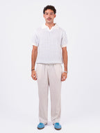 Gala Polo in White & Blue