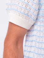 Gala Polo in White & Blue